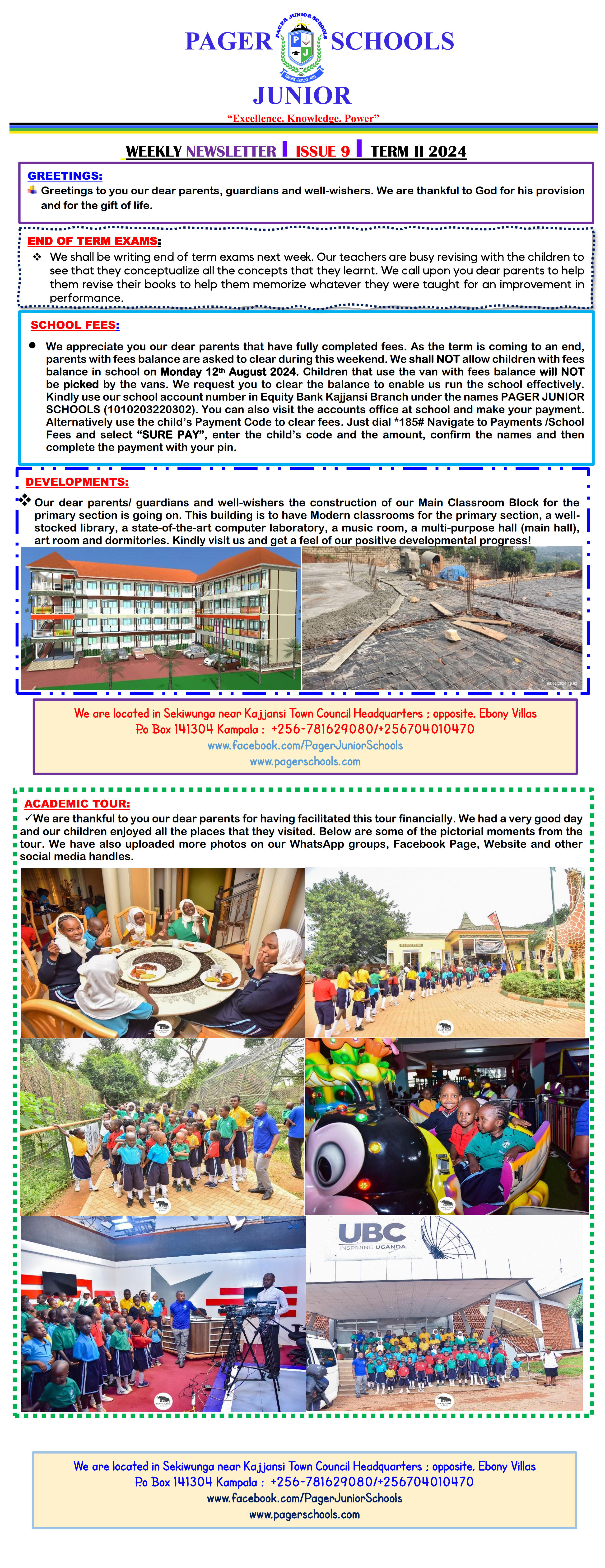 WEEKLY NEWSLETTER ISSUE 9