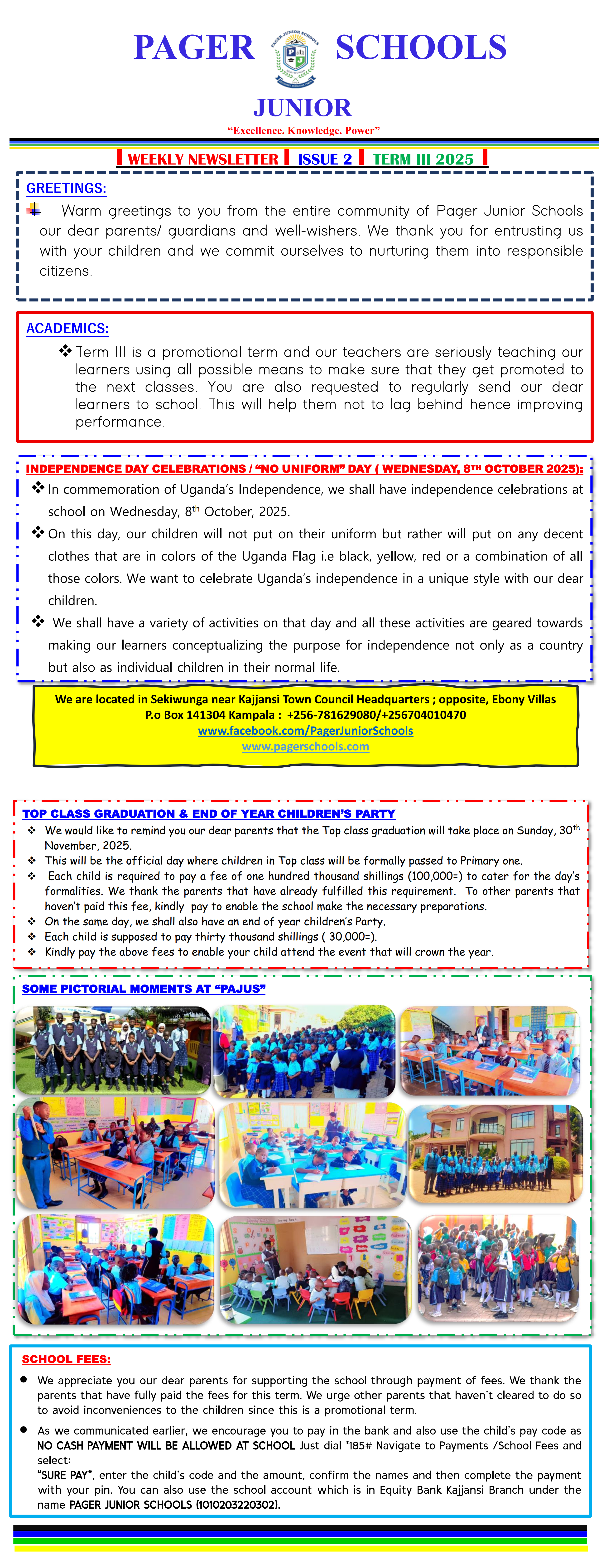 "PAJUS" WEEKLY NEWSLETTER ISSUE II TERM III 2025